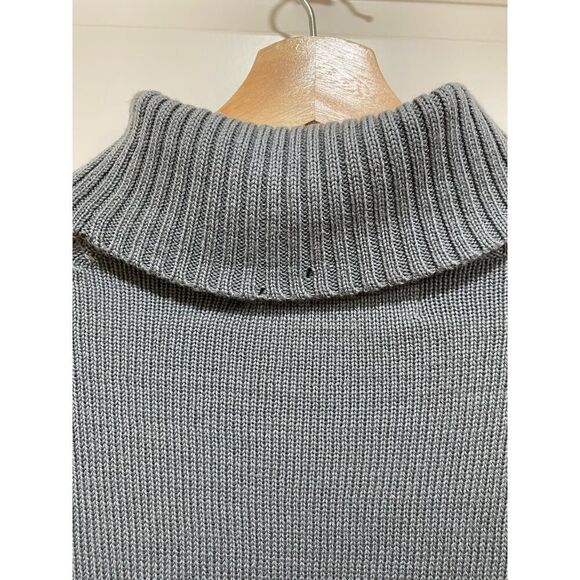 Bestow Lamswool & Nylon Blend Turtleneck Gray Pullover Top Sweater Cozy Size XL - Picture 4 of 9